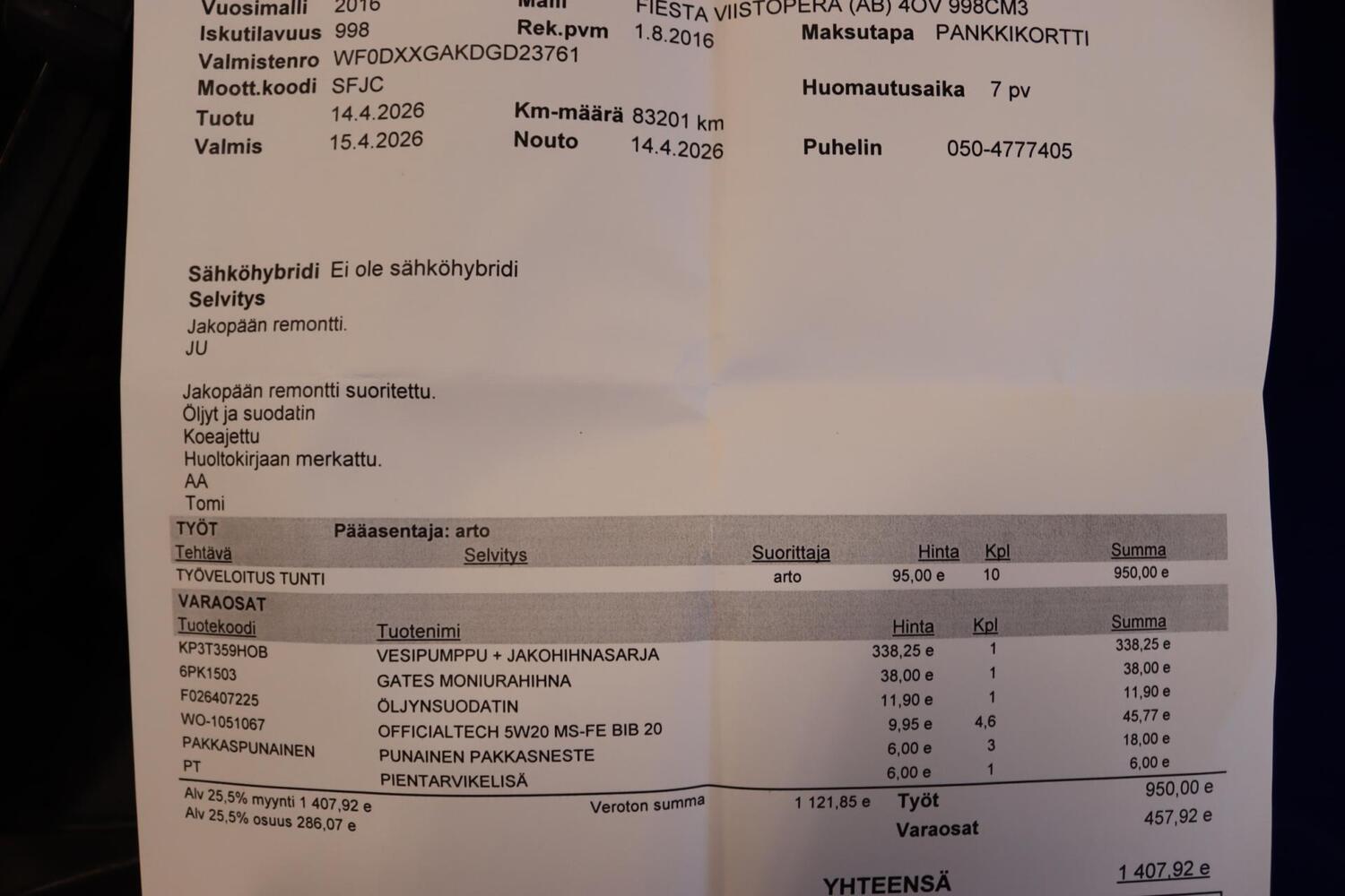 Ford Fiesta vaihtoauto