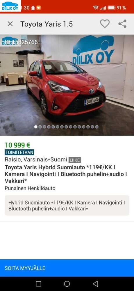 Toyota Yaris vaihtoauto