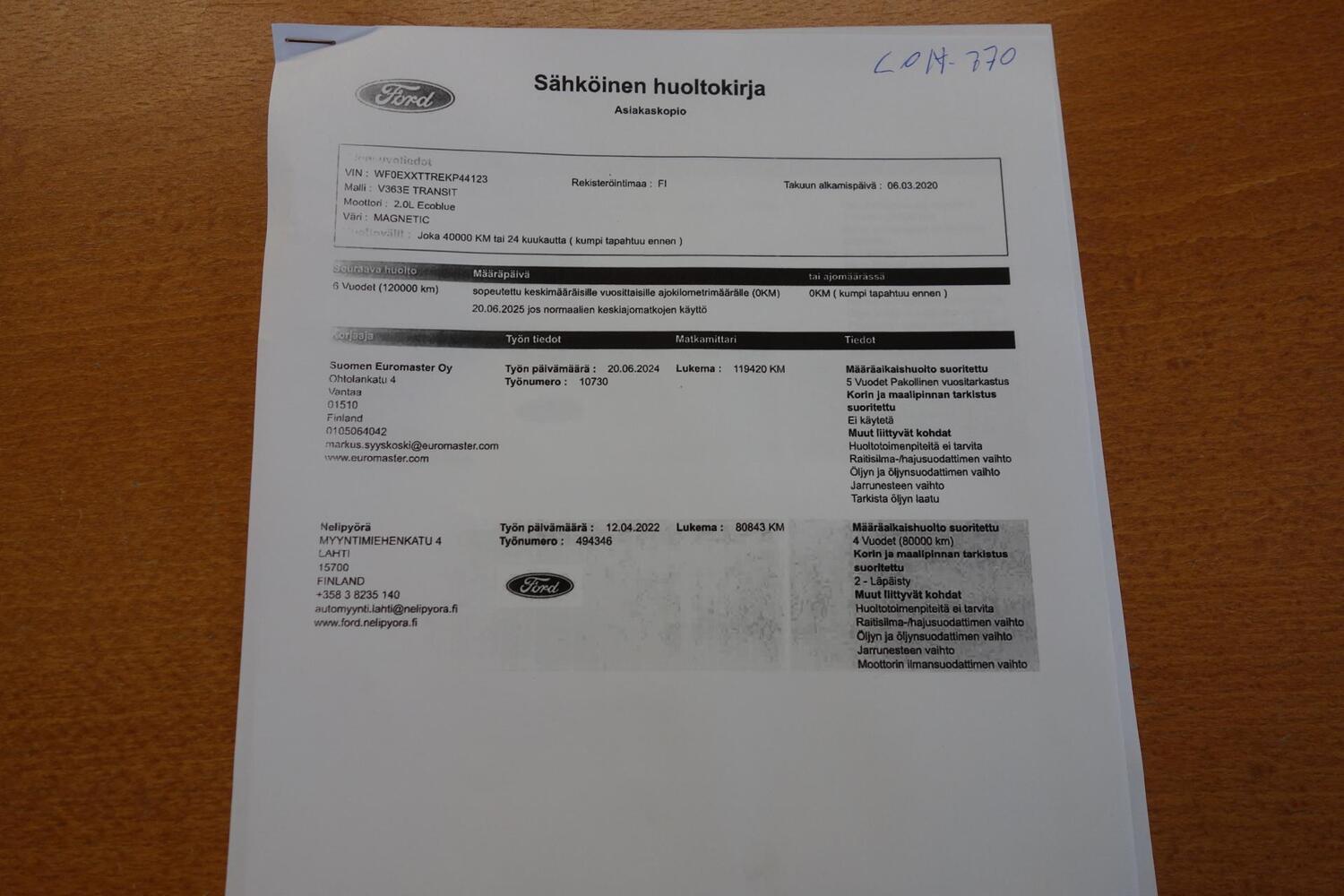 Ford Transit vaihtoauto