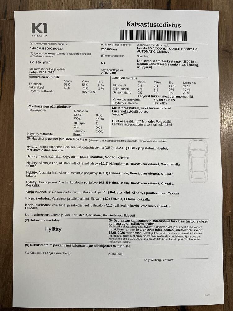 Honda Accord vaihtoauto