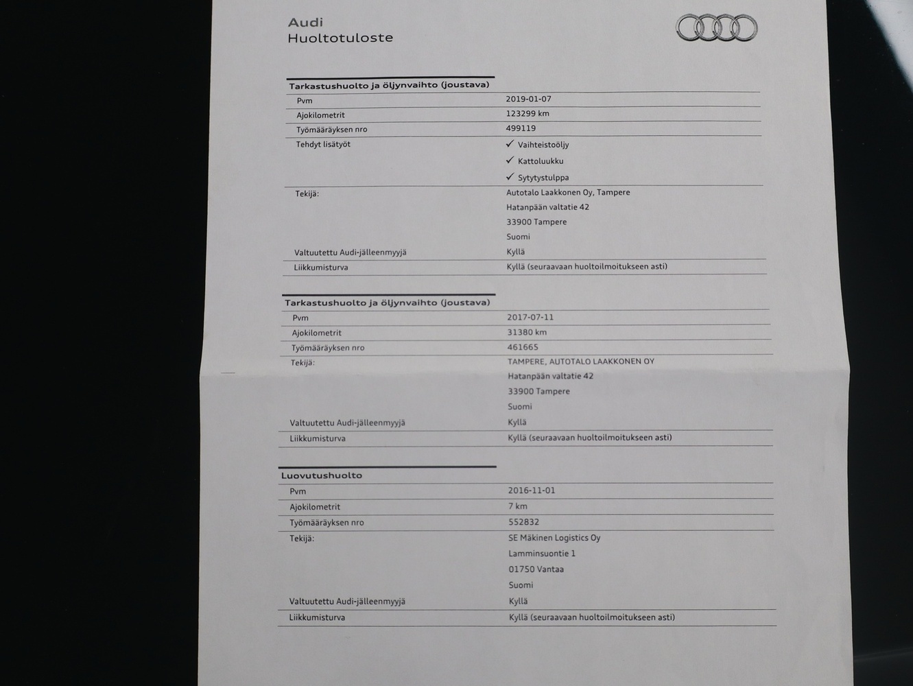 Audi A4 vaihtoauto