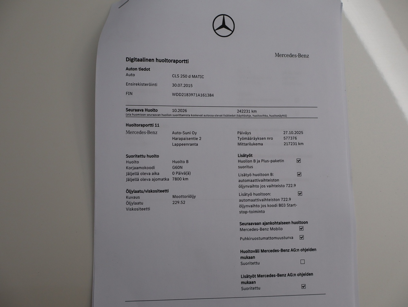 Mercedes-Benz CLS vaihtoauto