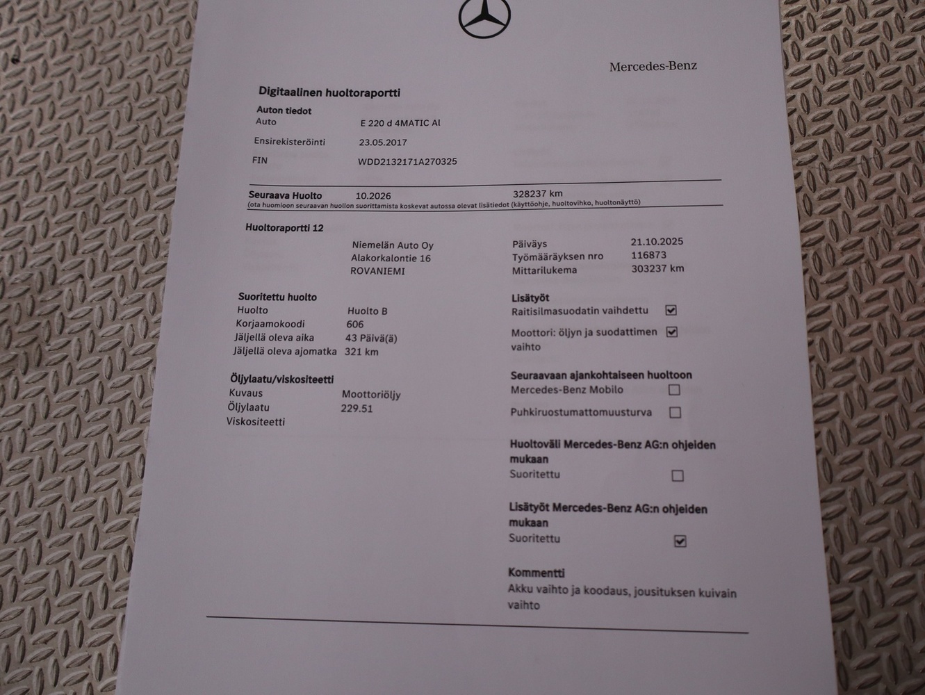 Mercedes-Benz E vaihtoauto
