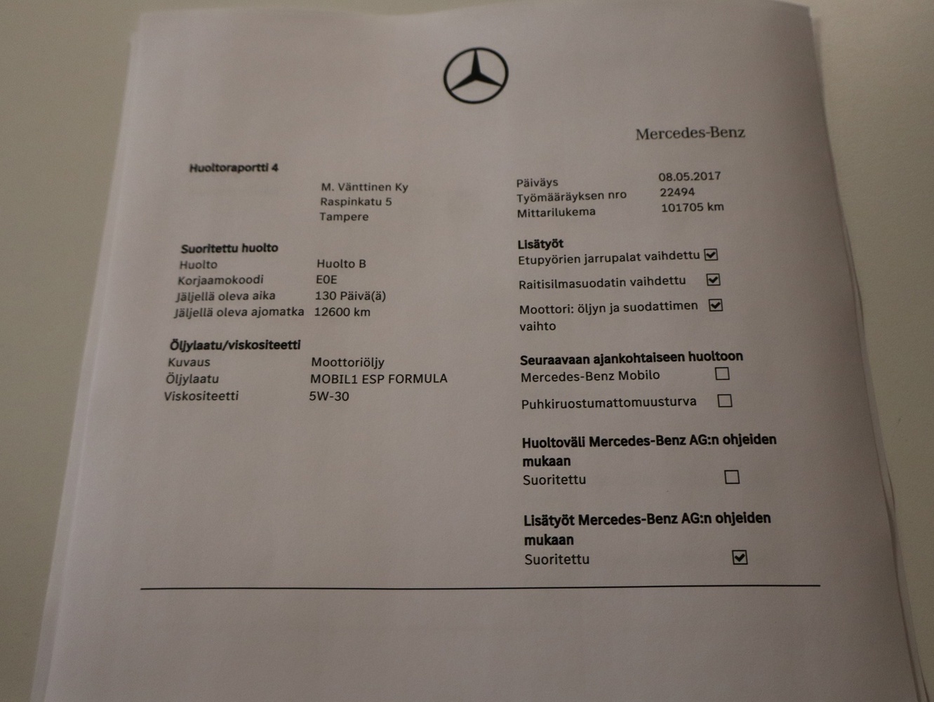 Mercedes-Benz E vaihtoauto