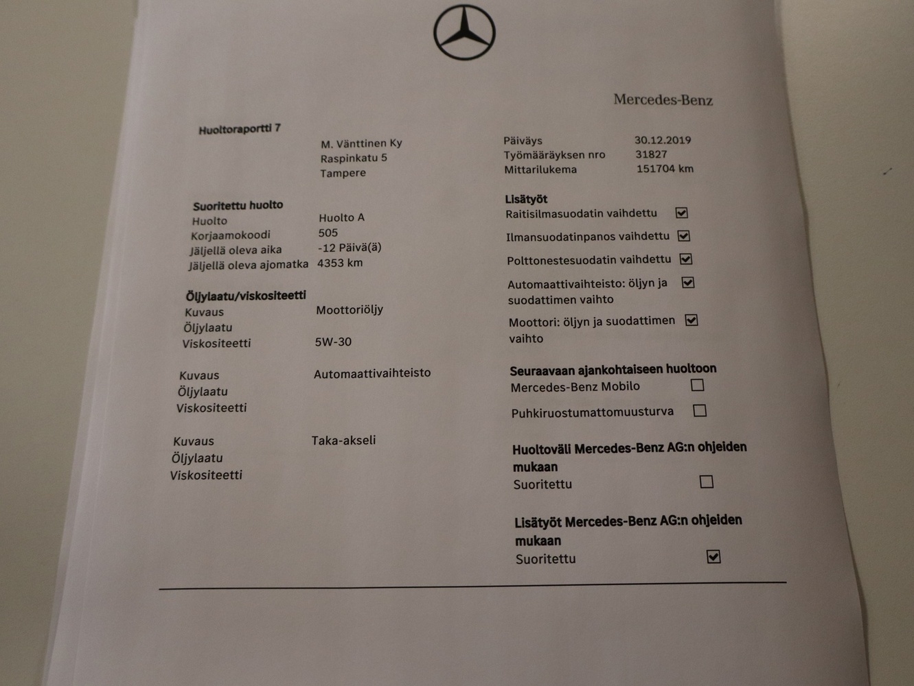 Mercedes-Benz E vaihtoauto