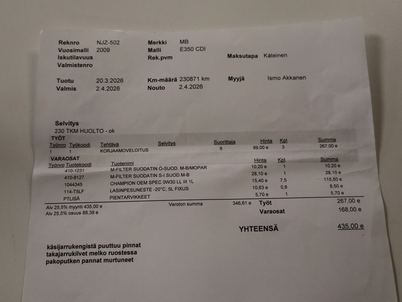 Mercedes-Benz E vaihtoauto