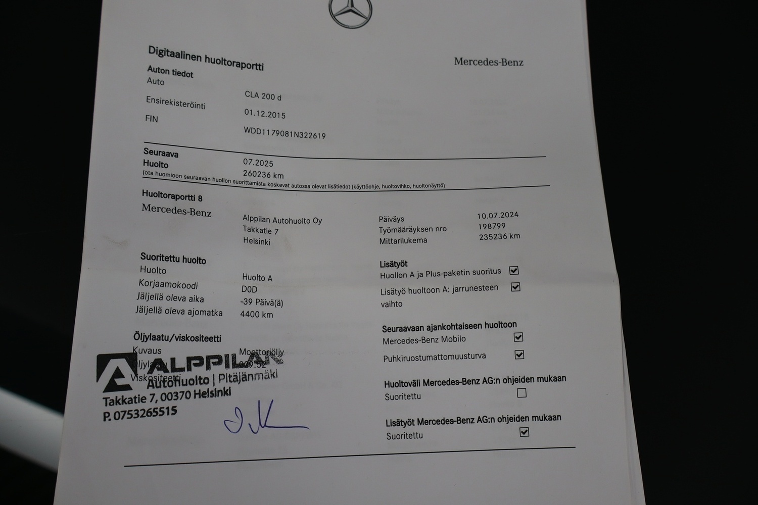 Mercedes-Benz CLA-sarja vaihtoauto