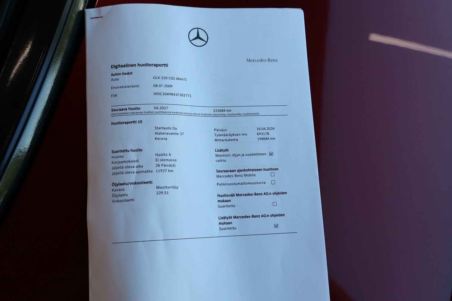 Mercedes-Benz GLK vaihtoauto
