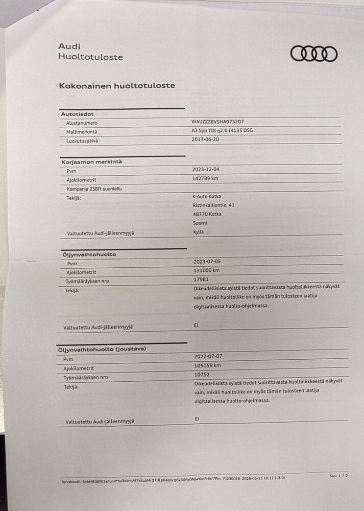 Audi A3 vaihtoauto