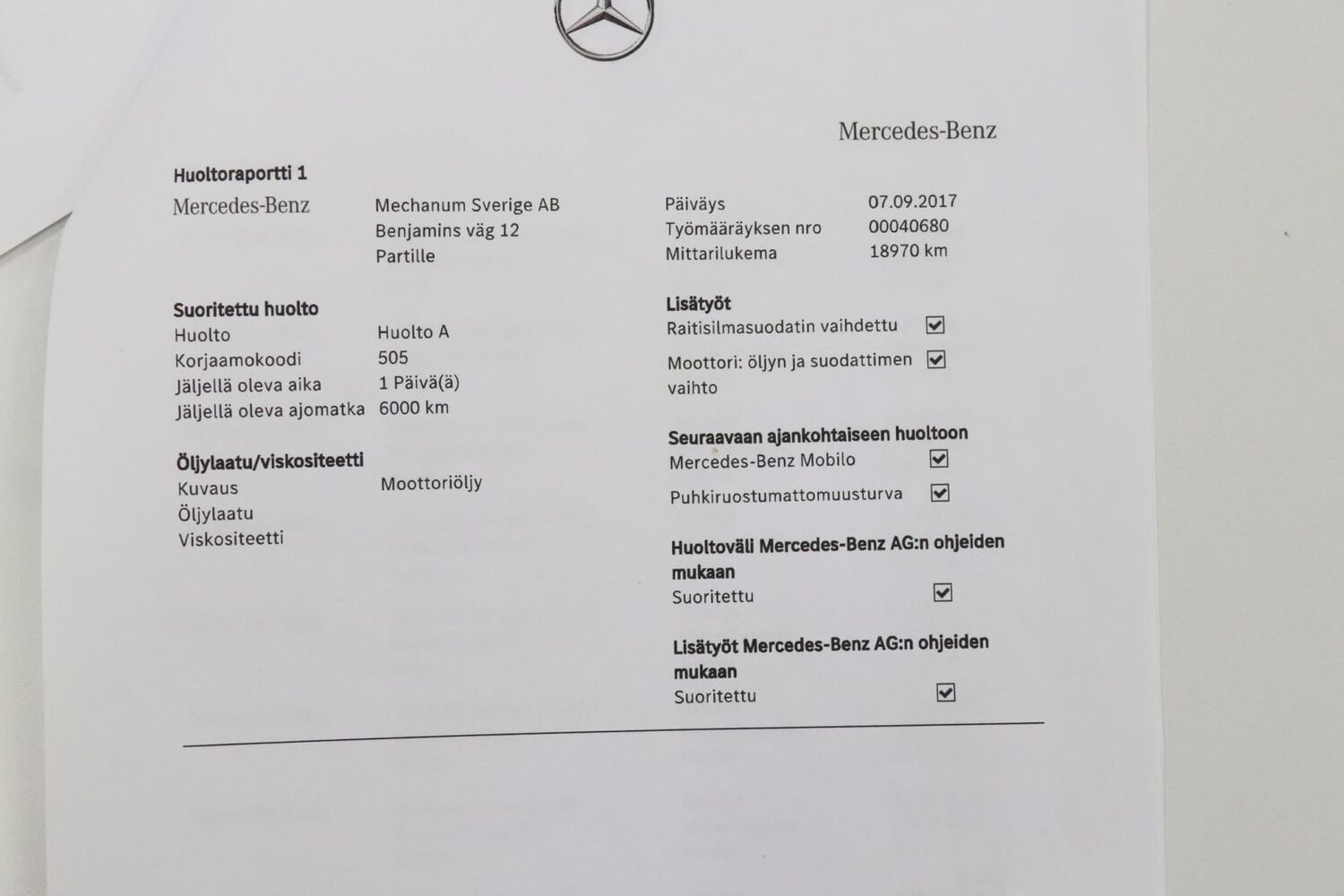 Mercedes-Benz C vaihtoauto