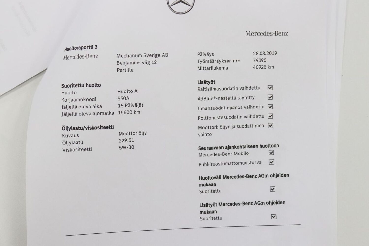 Mercedes-Benz C vaihtoauto