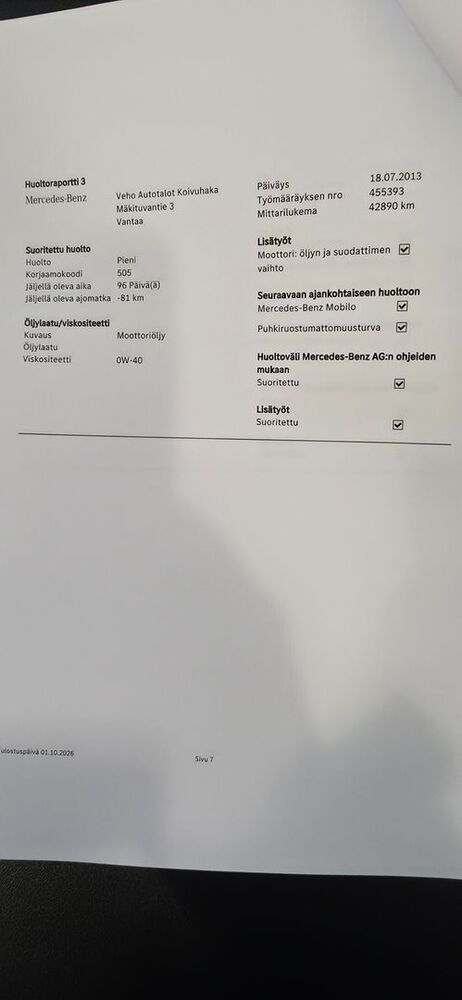 Mercedes-Benz B vaihtoauto
