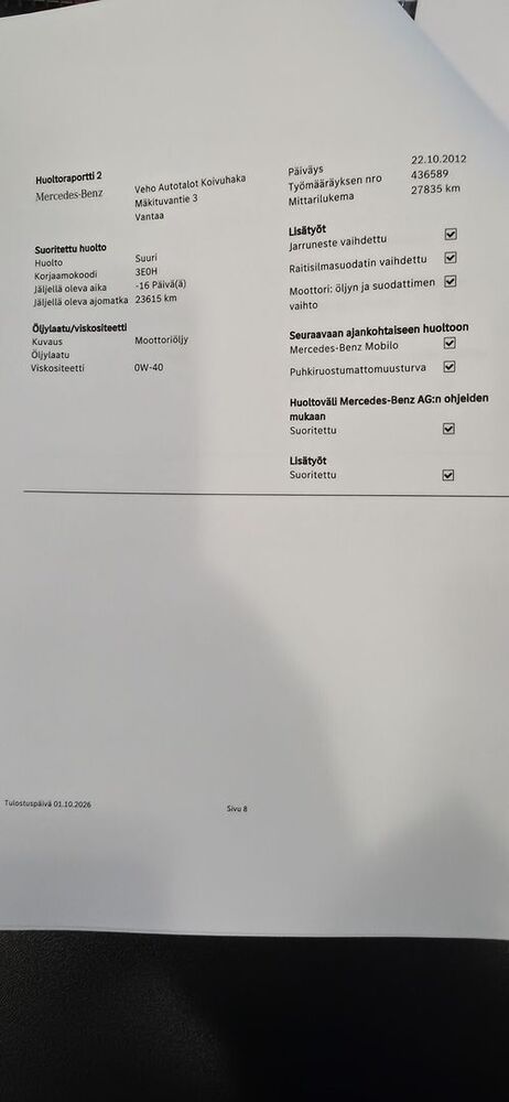 Mercedes-Benz B vaihtoauto