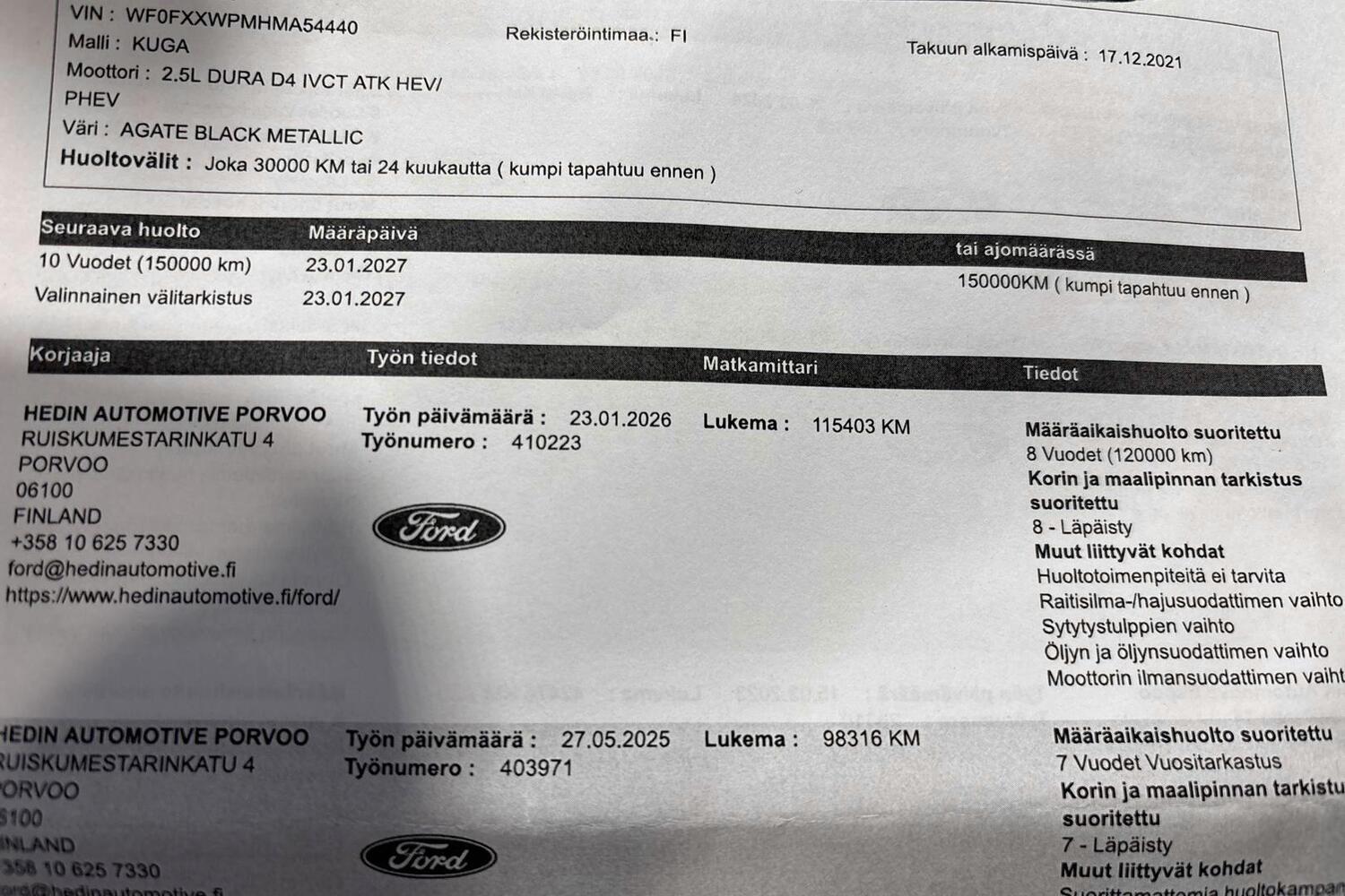Ford Kuga vaihtoauto
