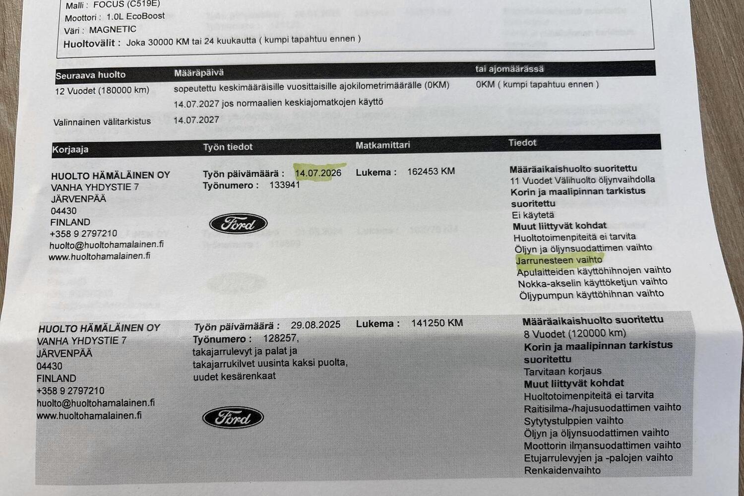 Ford Focus vaihtoauto