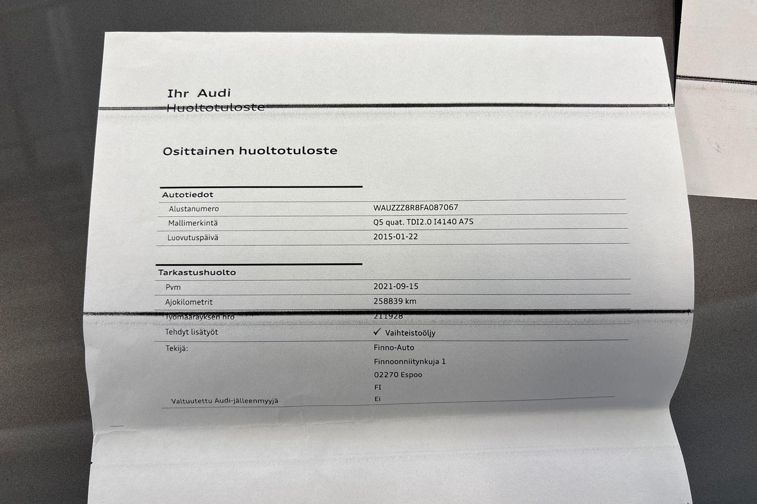 Audi Q5 vaihtoauto