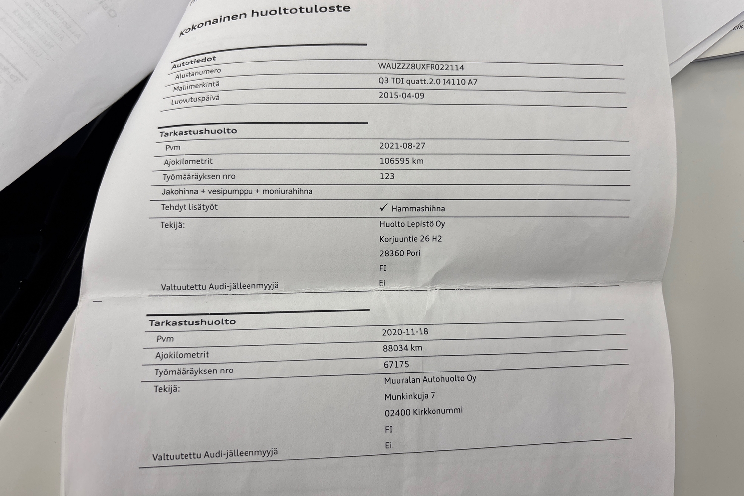 Audi Q3 vaihtoauto