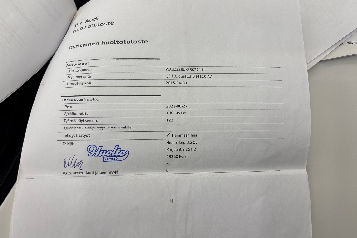 Audi Q3 vaihtoauto