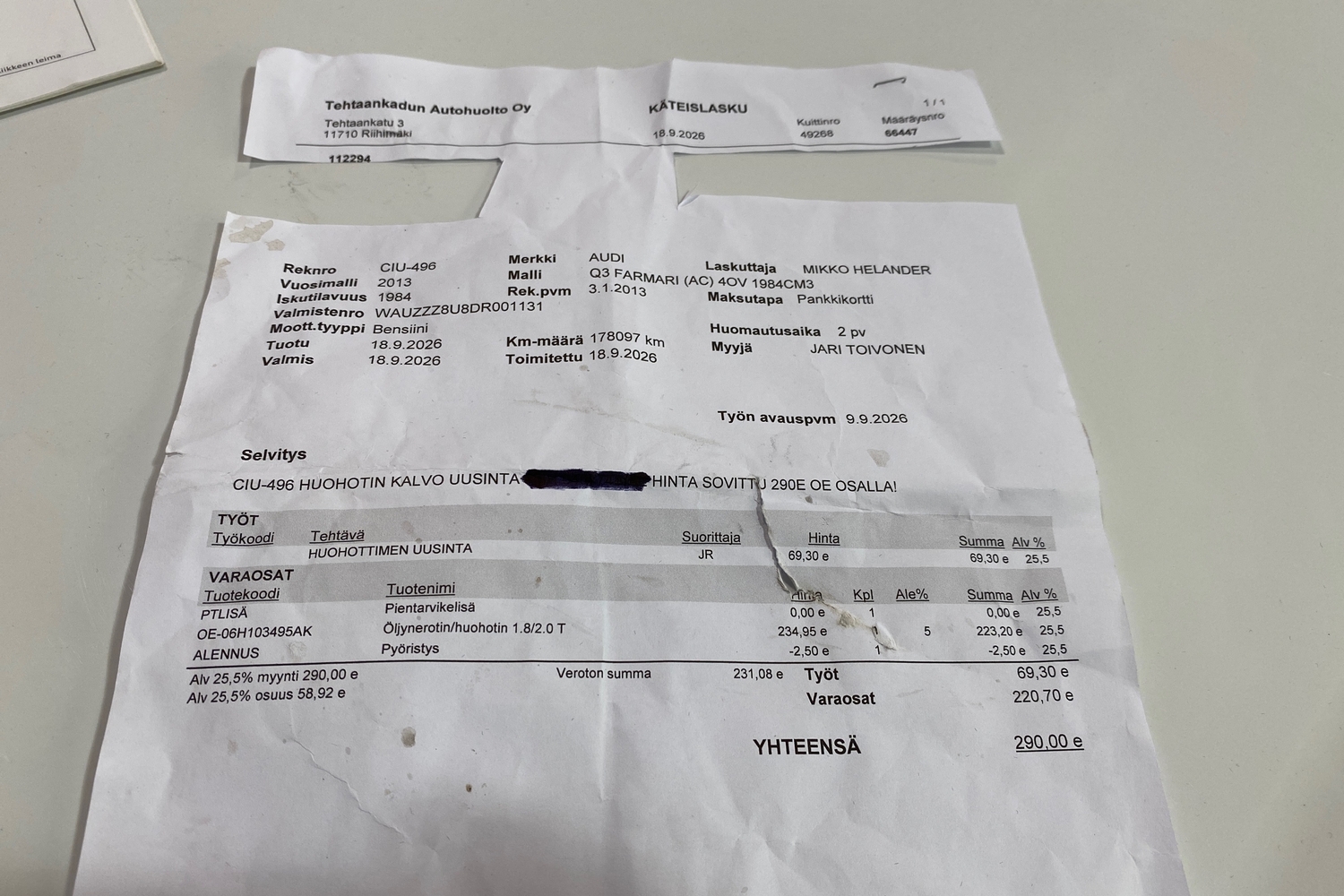 Audi Q3 vaihtoauto