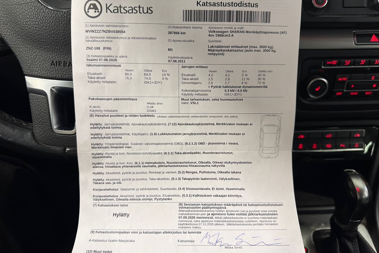 Volkswagen Sharan vaihtoauto