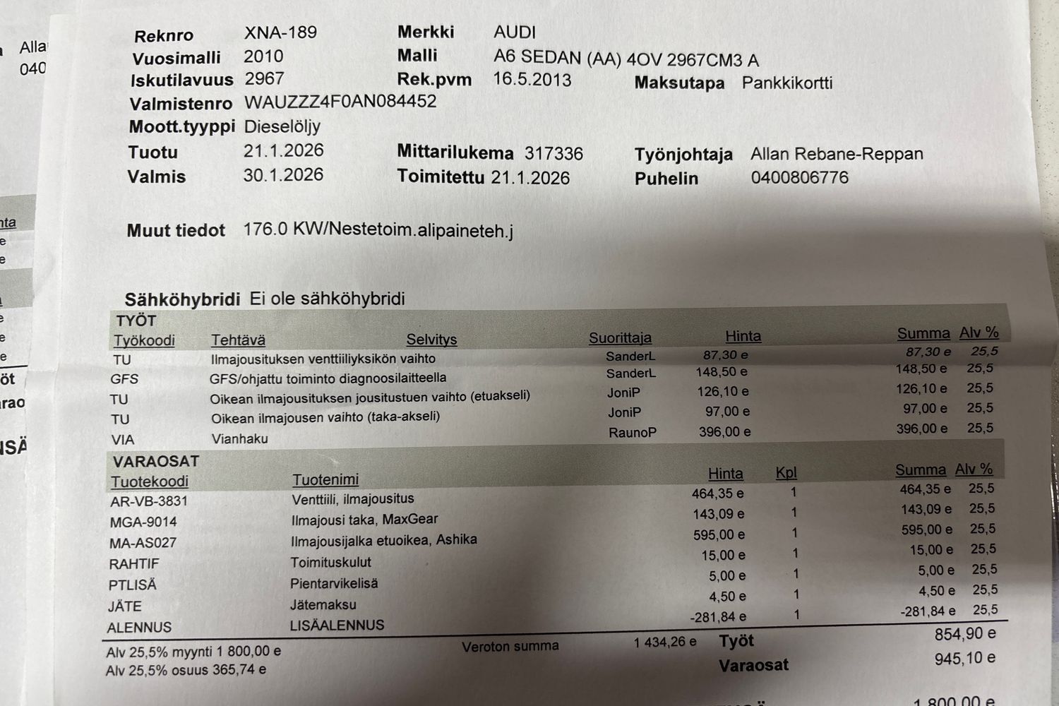 Audi A6 vaihtoauto