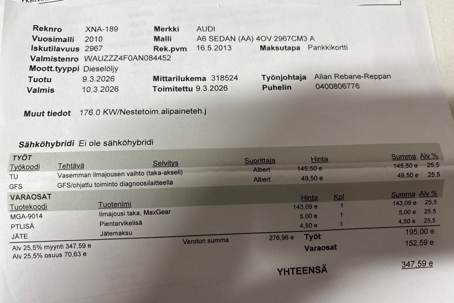 Audi A6 vaihtoauto
