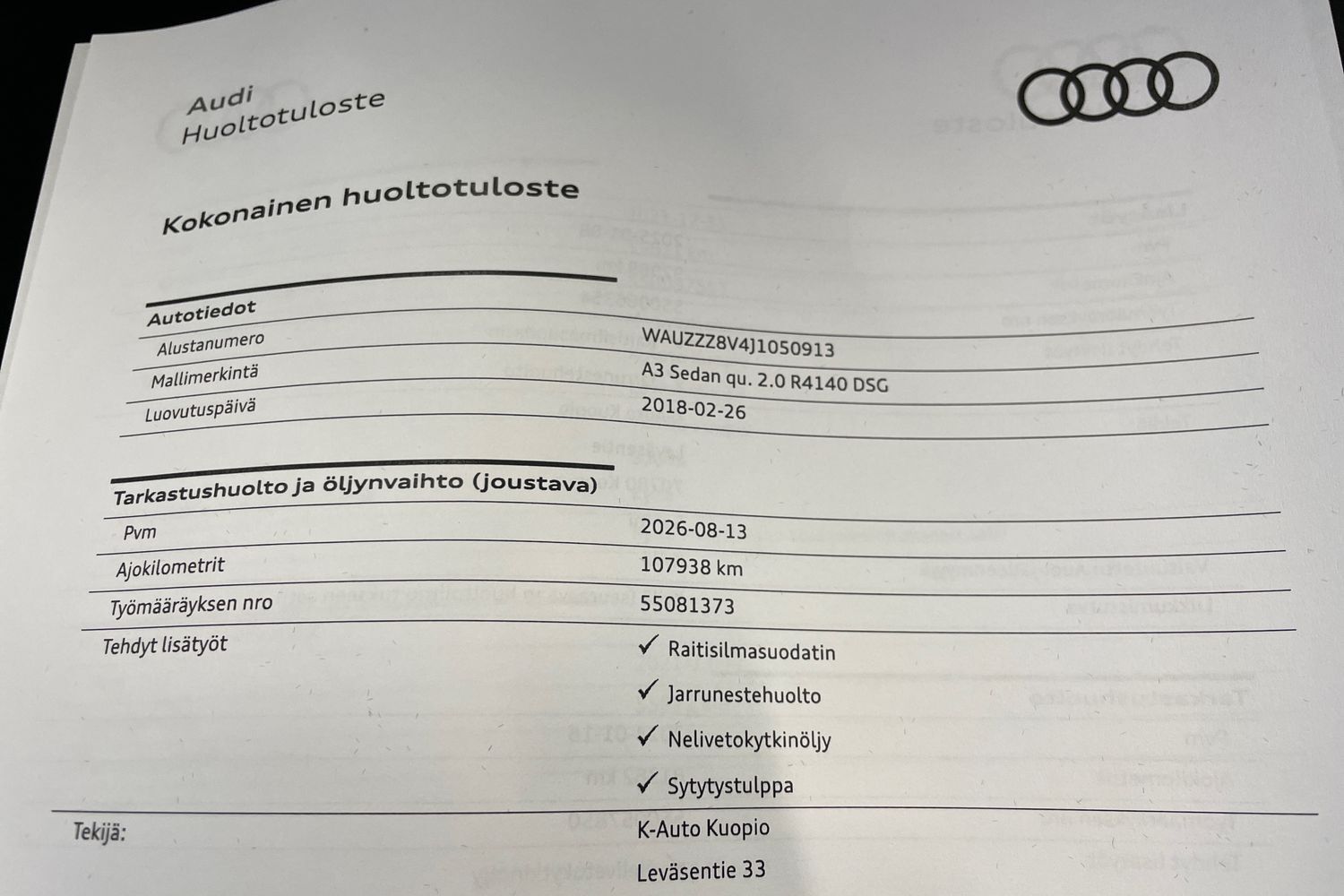Audi A3 vaihtoauto