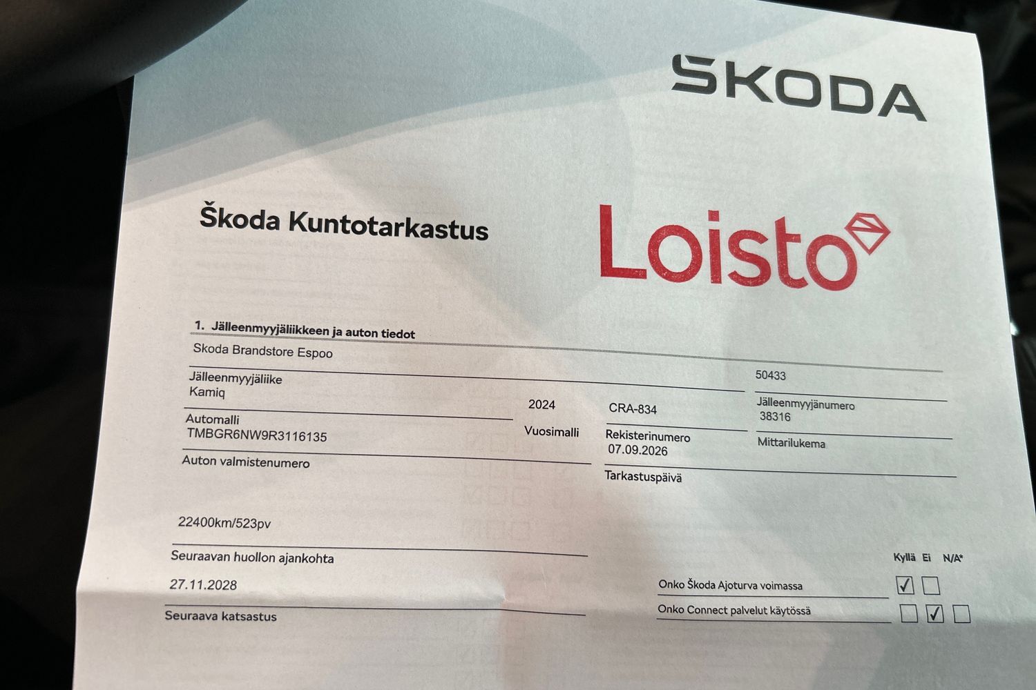Skoda Kamiq vaihtoauto