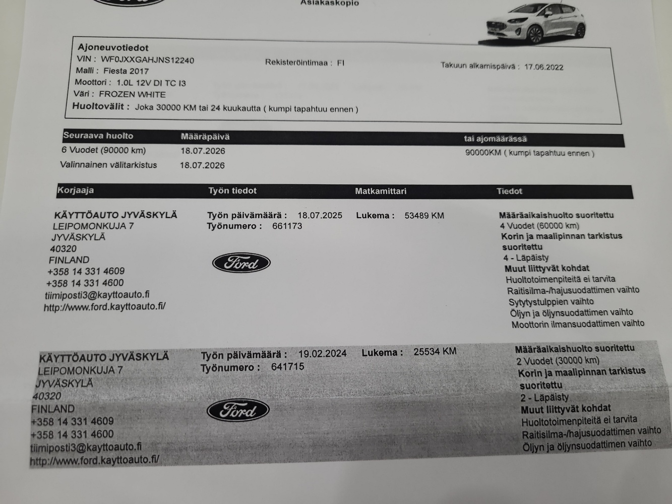 Ford Fiesta vaihtoauto