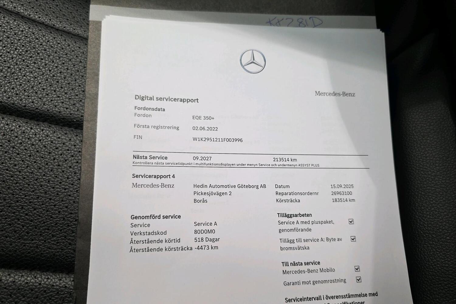 Mercedes-Benz EQE vaihtoauto