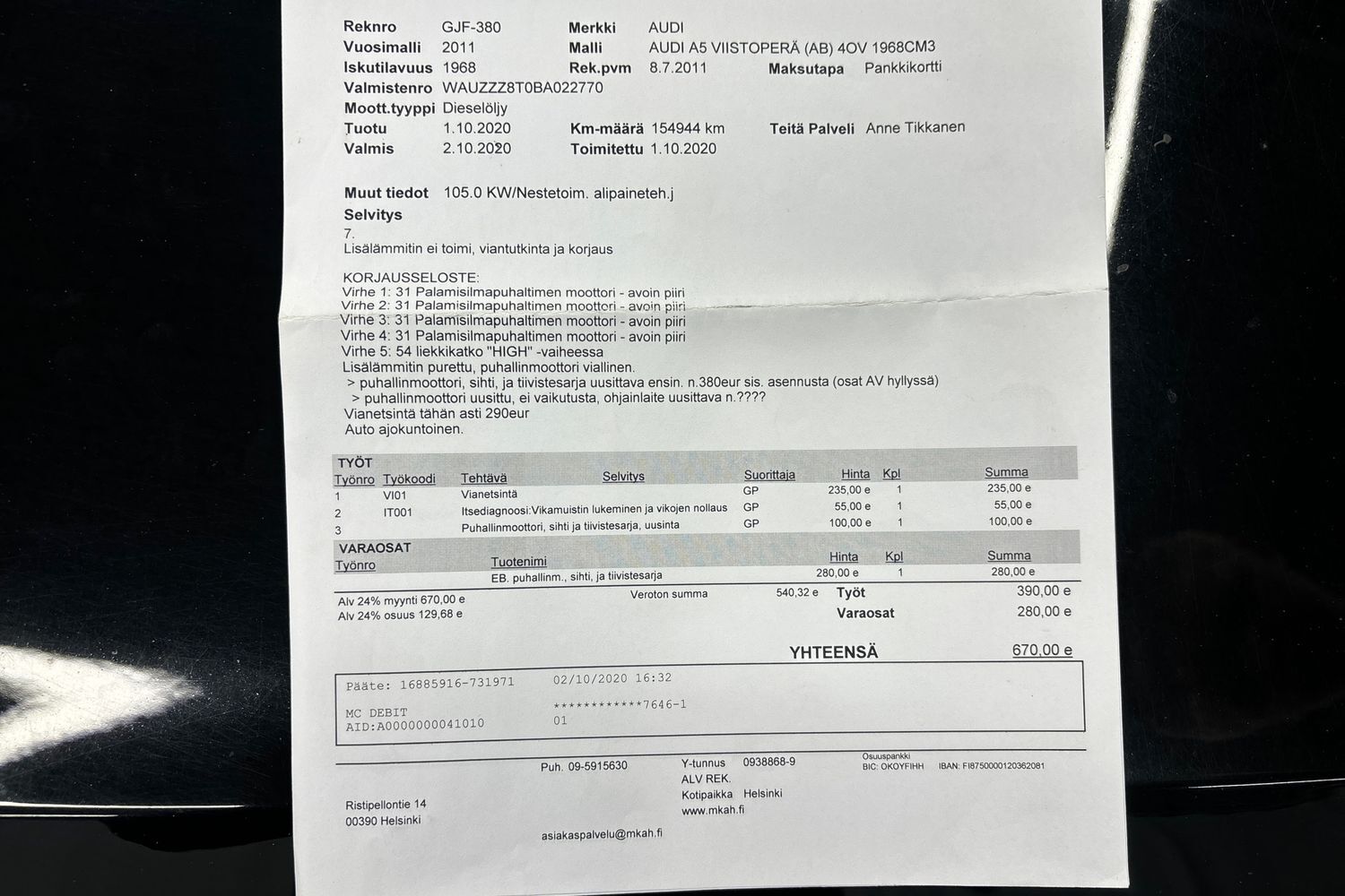 Audi A5 vaihtoauto