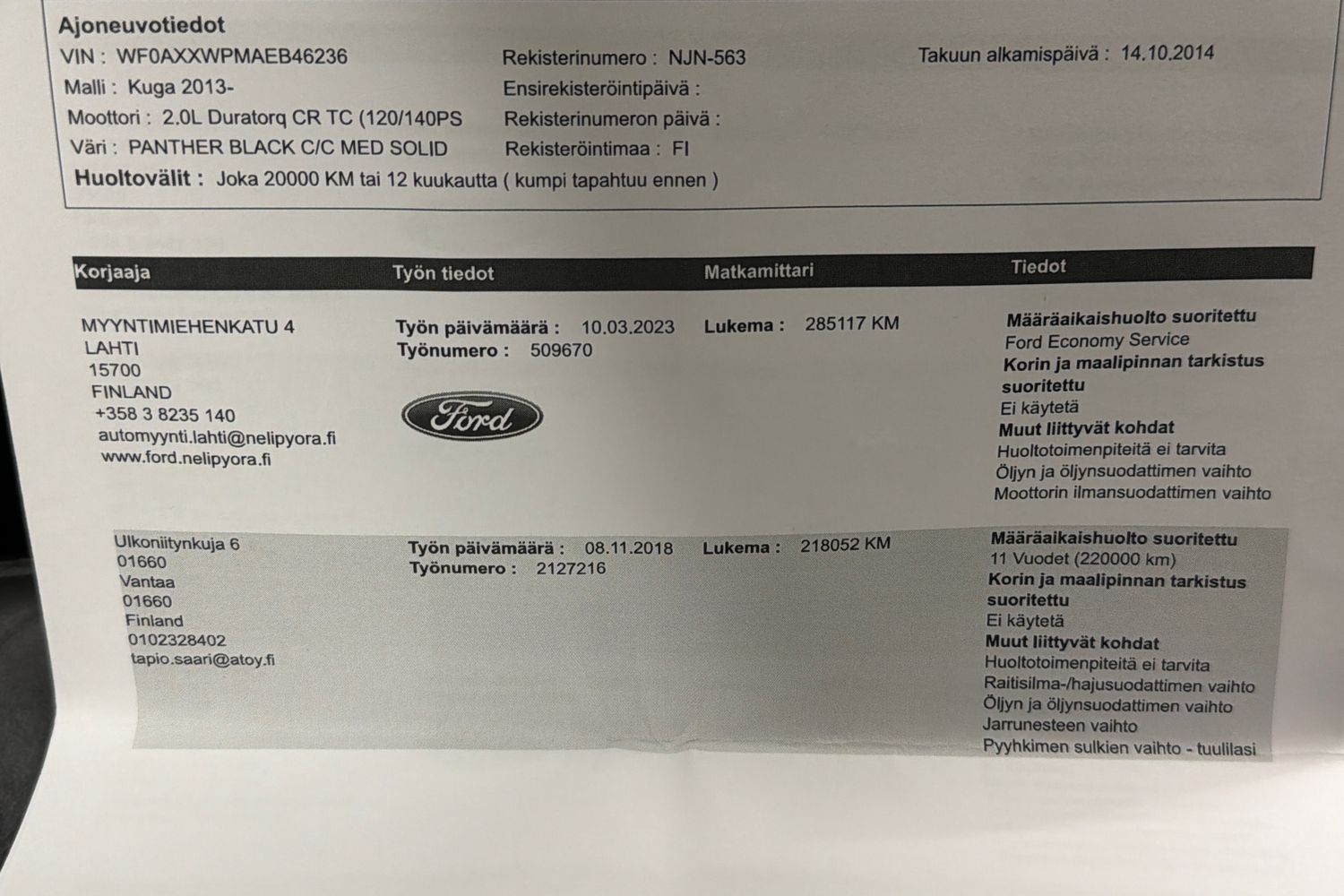 Ford Kuga vaihtoauto
