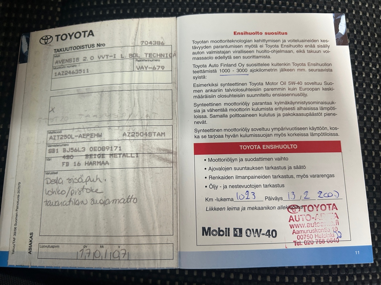 Toyota Avensis vaihtoauto