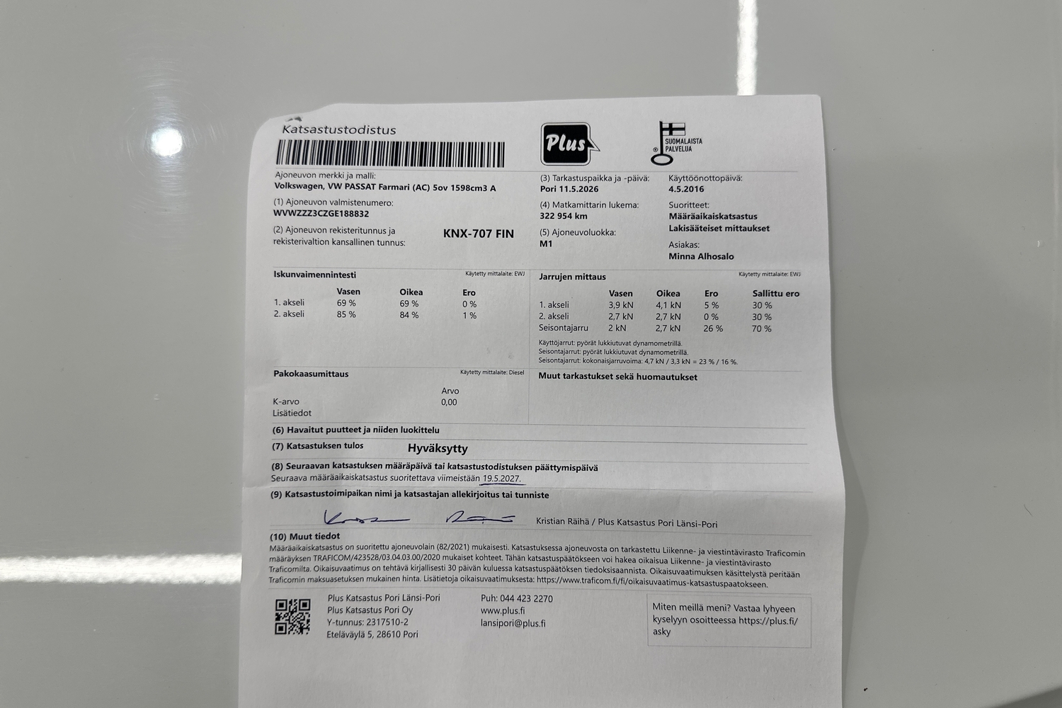 Volkswagen Passat vaihtoauto
