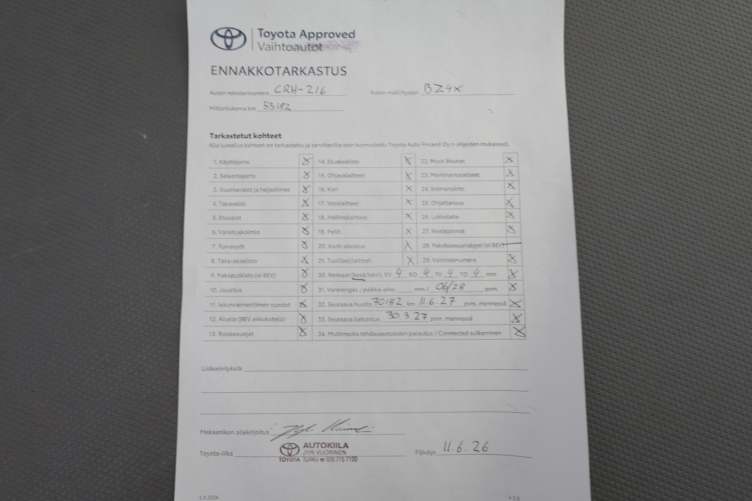 Toyota bZ4X vaihtoauto