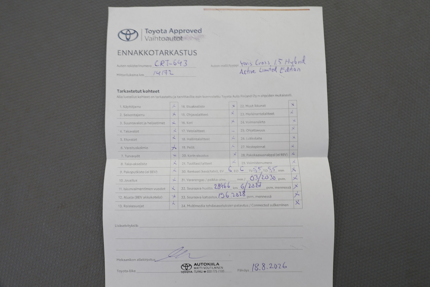 Toyota Yaris Cross vaihtoauto