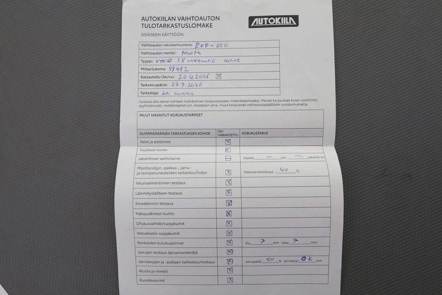 Toyota Verso vaihtoauto