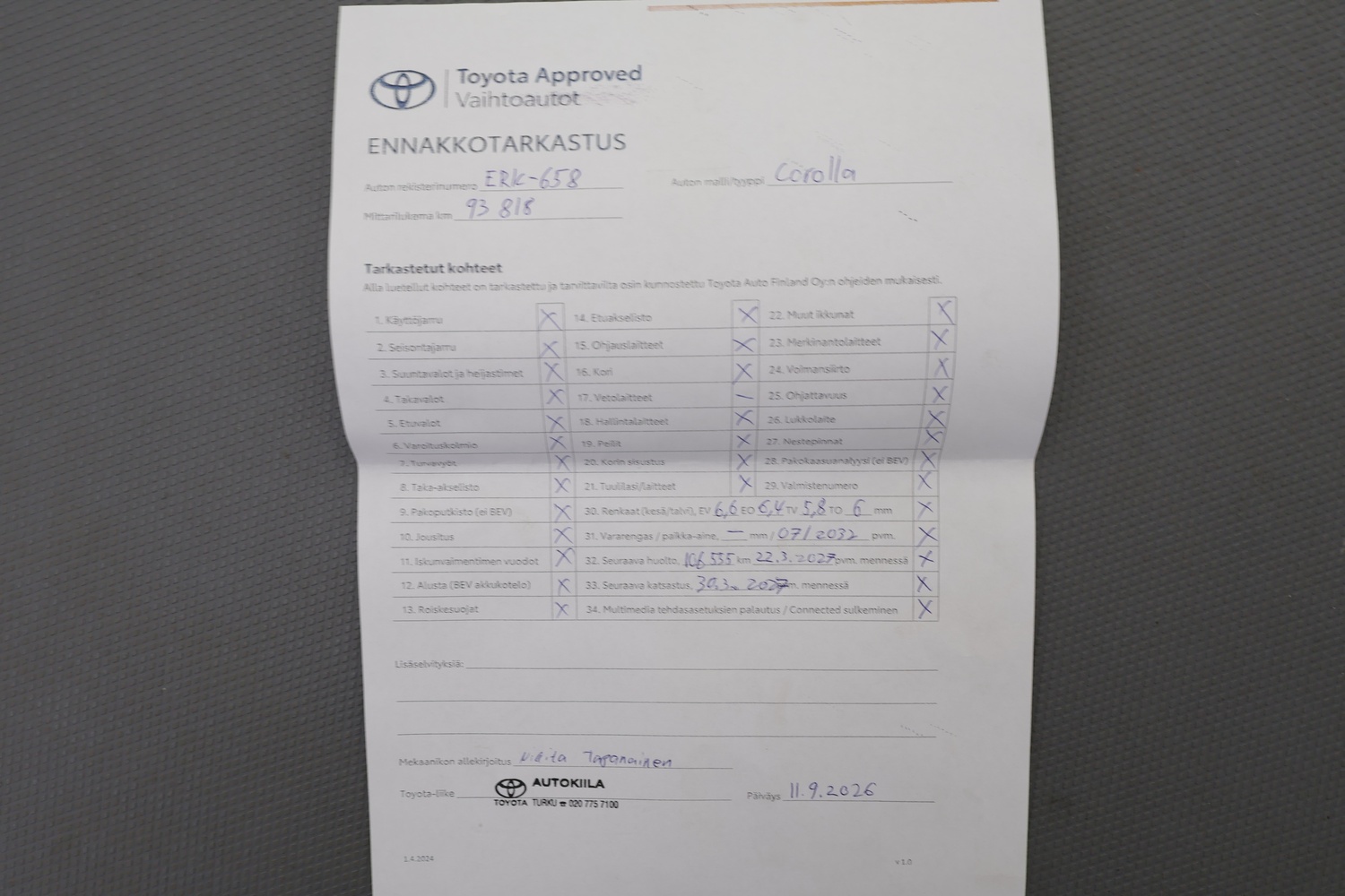 Toyota Corolla vaihtoauto