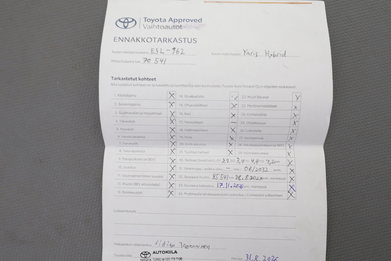 Toyota Yaris vaihtoauto