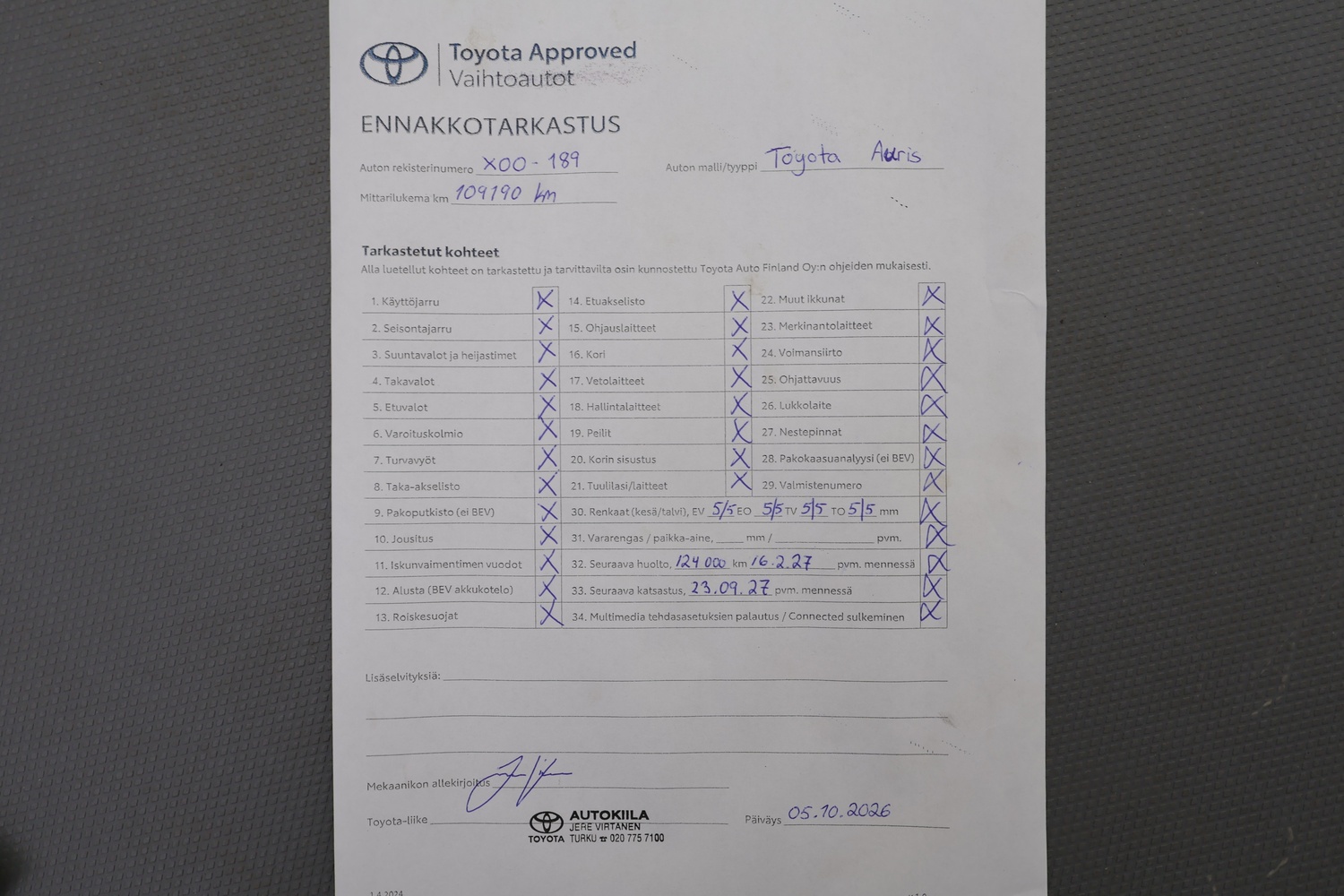 Toyota Auris vaihtoauto