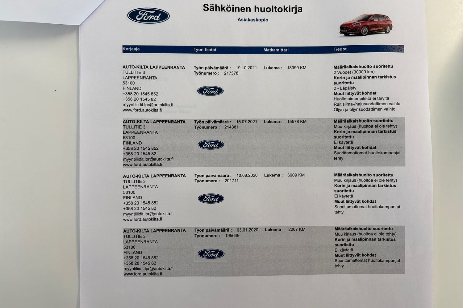 Ford Focus vaihtoauto