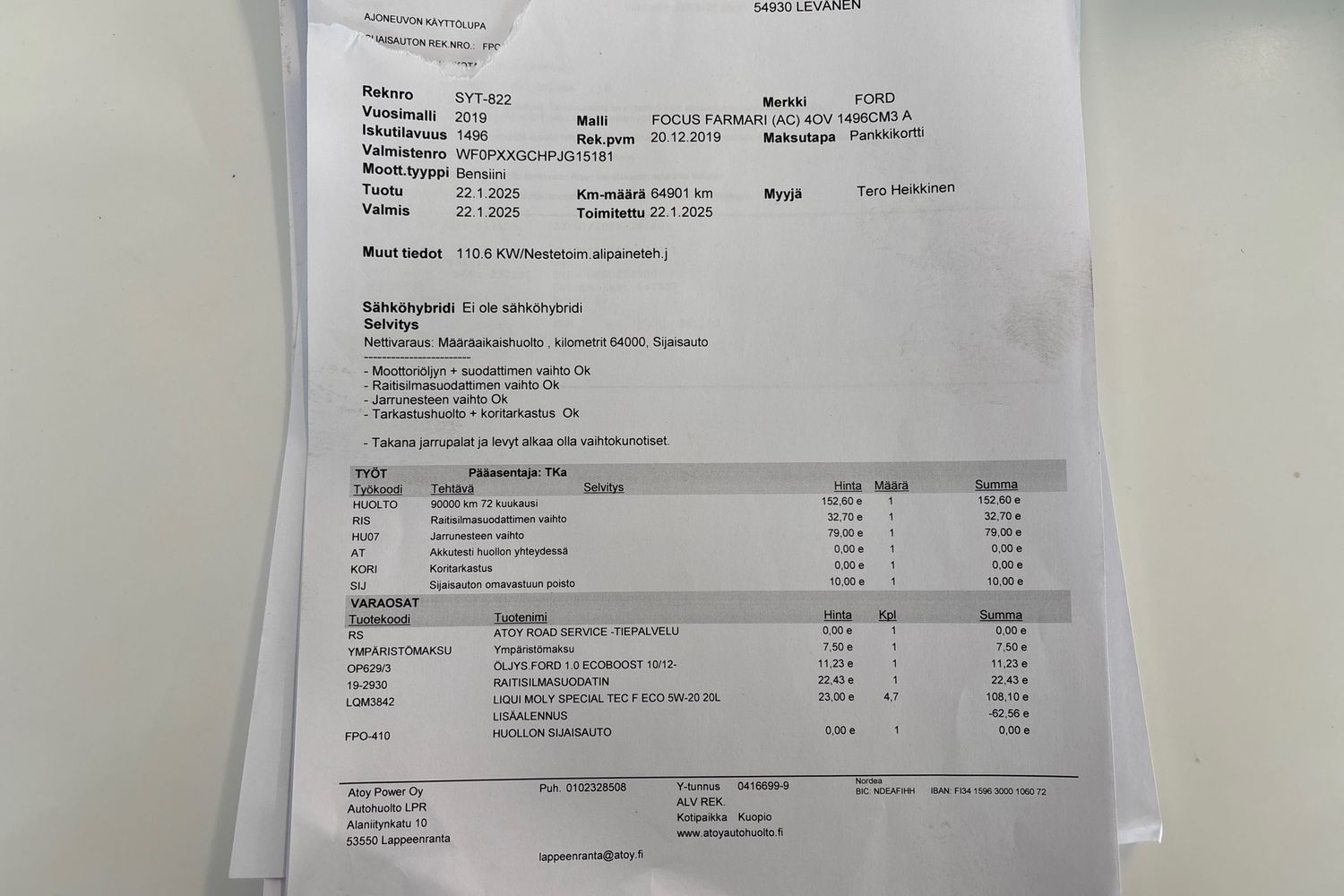 Ford Focus vaihtoauto