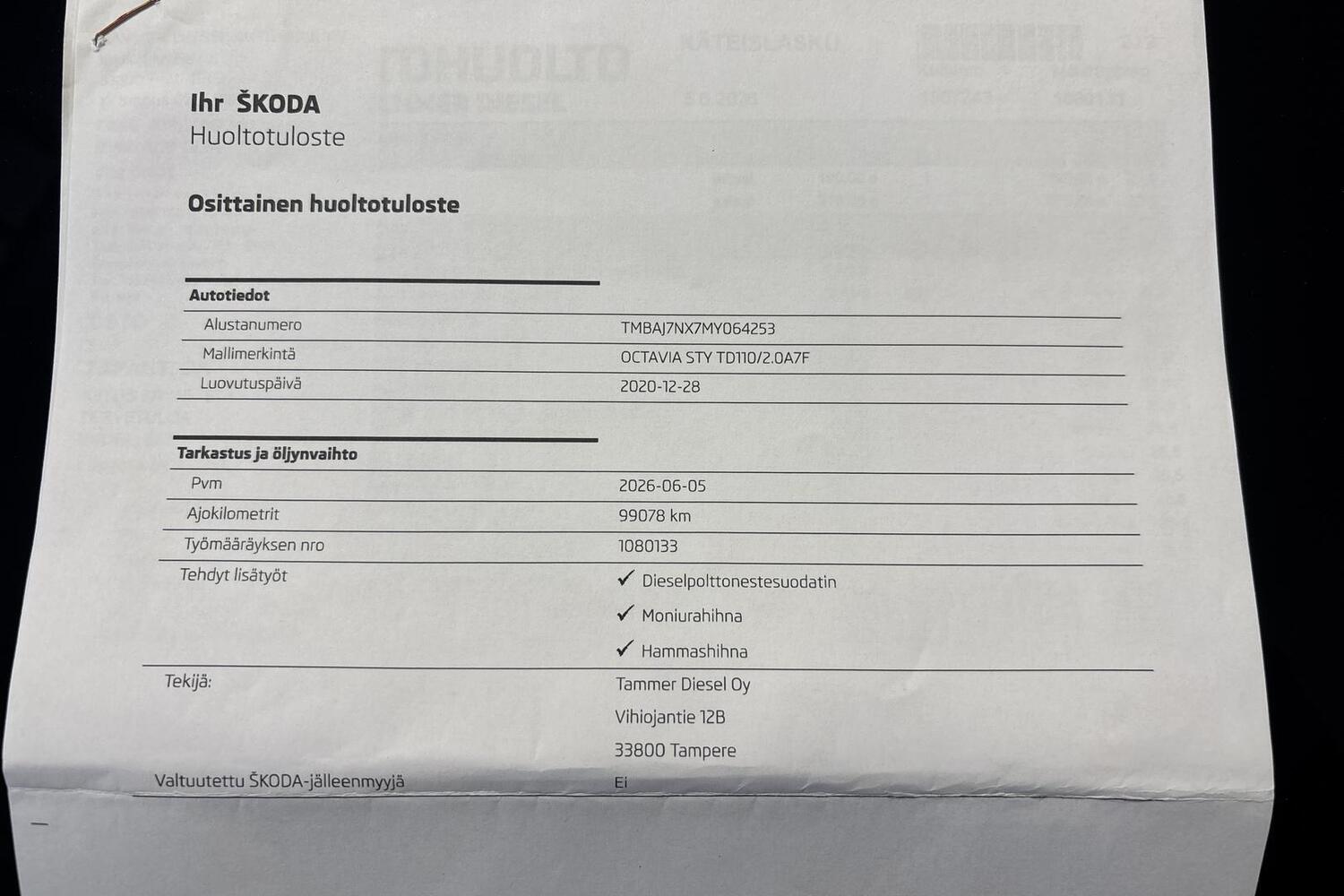 Skoda Octavia vaihtoauto