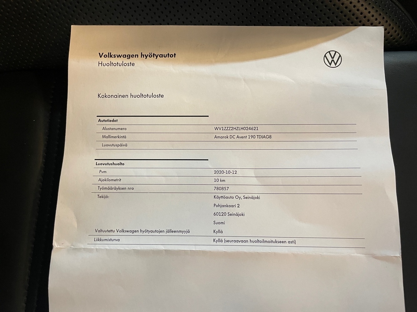 Volkswagen Amarok vaihtoauto