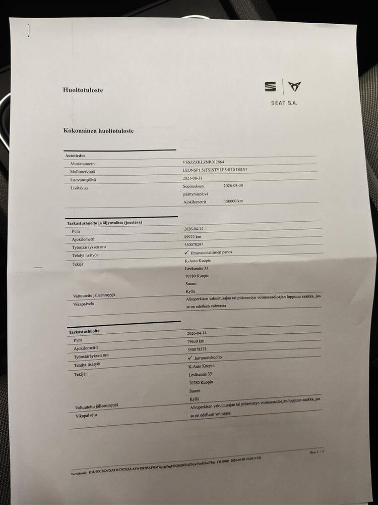 SEAT Leon Sportstourer vaihtoauto