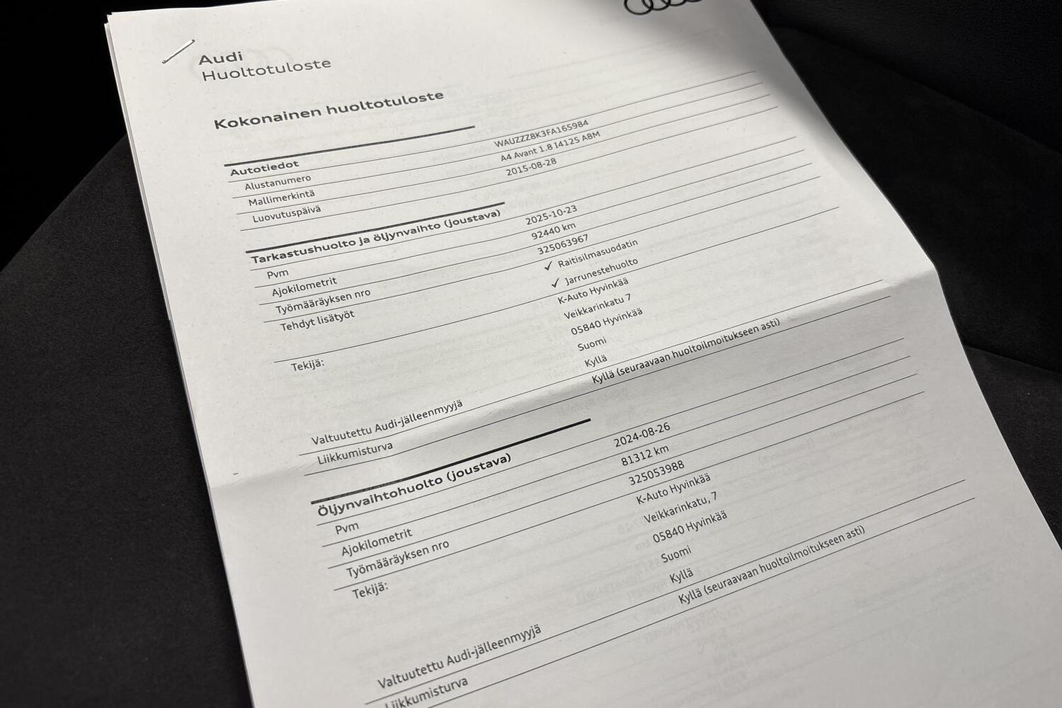 Audi A4 vaihtoauto