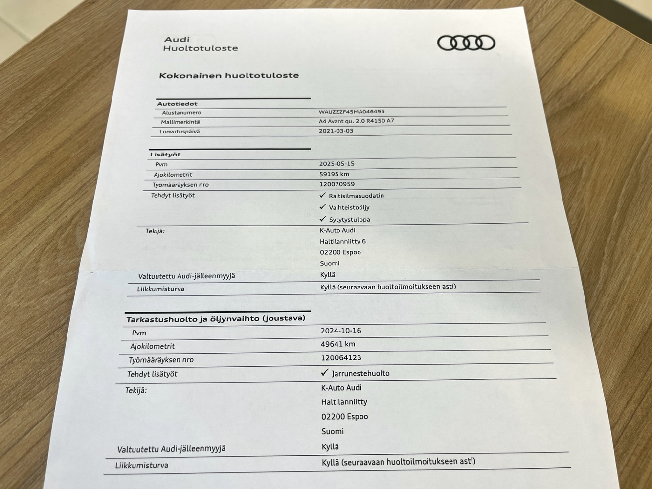 Audi A4 vaihtoauto