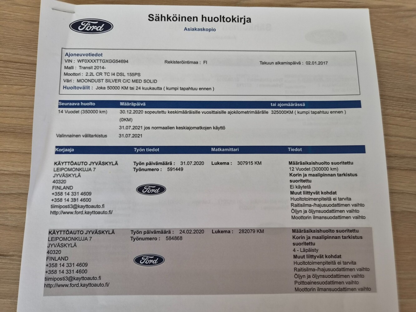 Ford Transit vaihtoauto