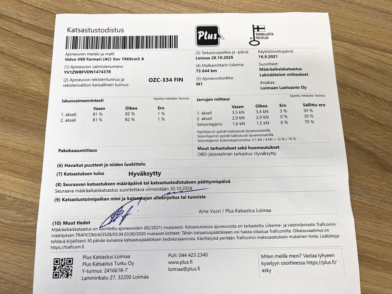 Volvo V60 vaihtoauto