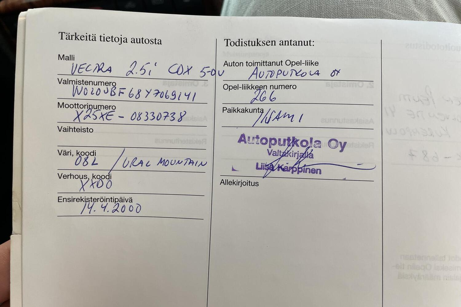 Opel Vectra vaihtoauto